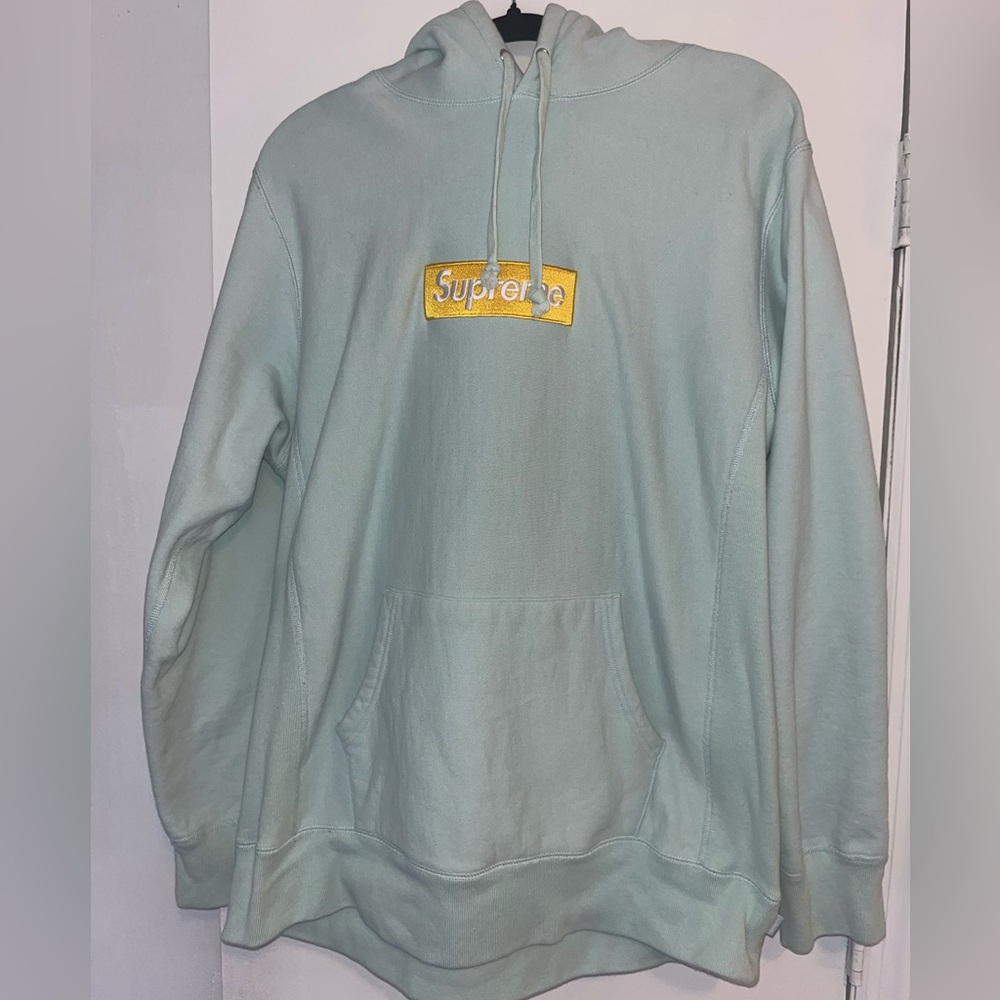 Supreme F/W 17 Light Blue Box Logo Hoodie